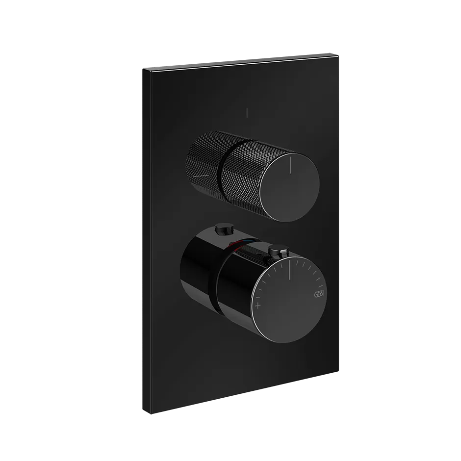 Внешняя часть термостатического смесителя на 3 выхода.