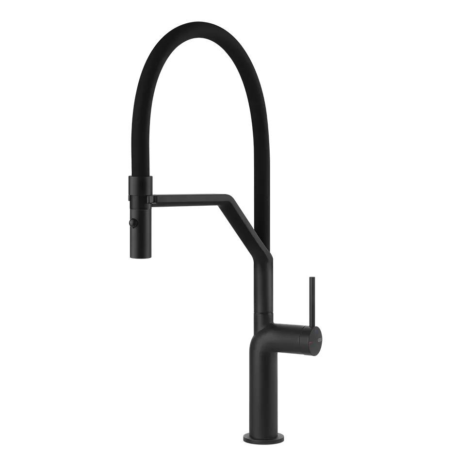 Смеситель для кухни гибкий излив STELO 299 Black XL GESSI