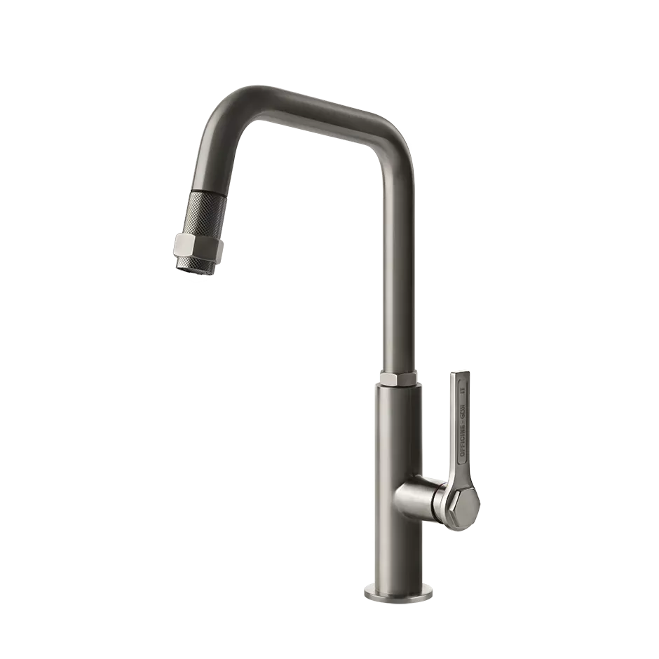Смеситель для кухни вытяжной излив OFFICINE GESSI 149 Finox Brushed Nickel GESSI