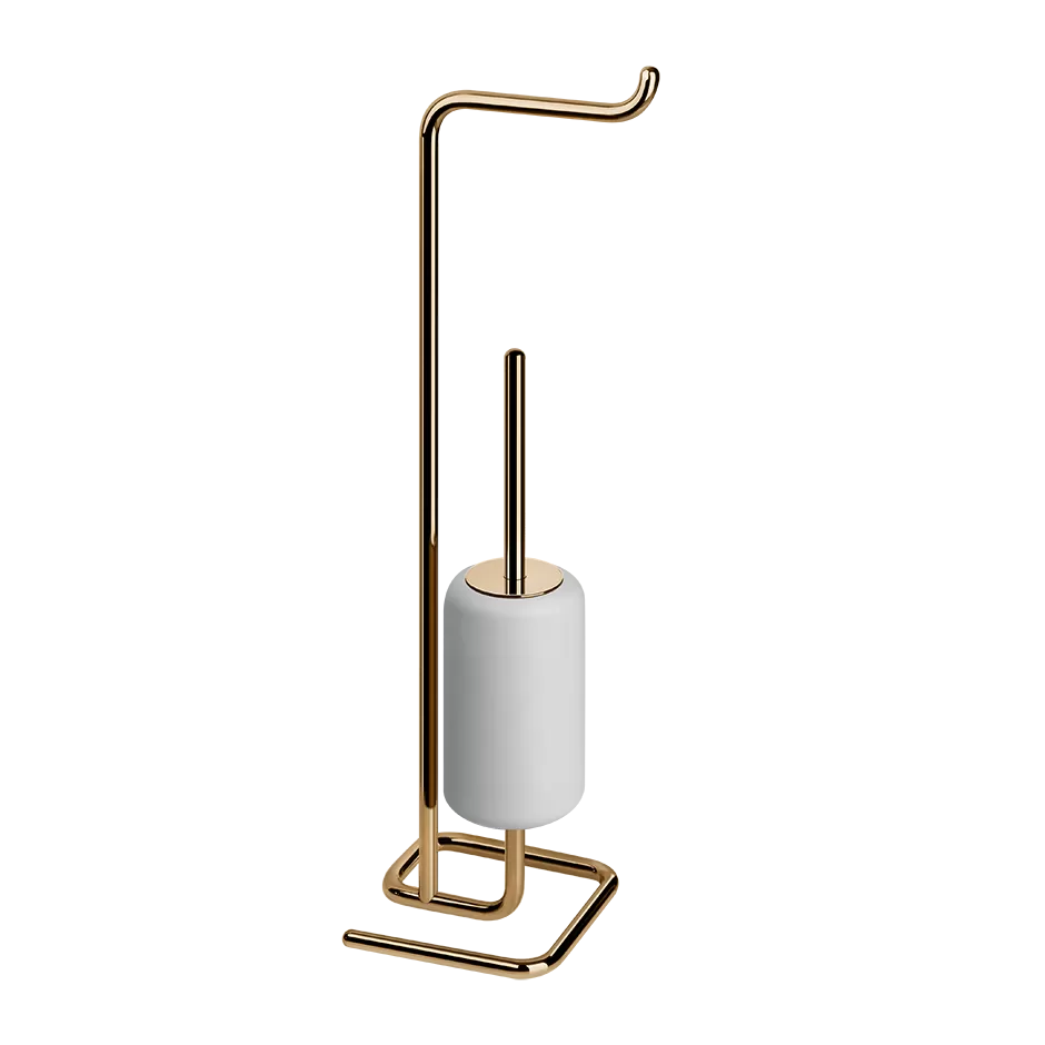 38067.735 Белый напольный набор GRES с держателем для рулона бумаги и держателем для кистей.