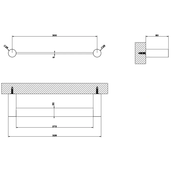 Полотенцедержатель, 30 см