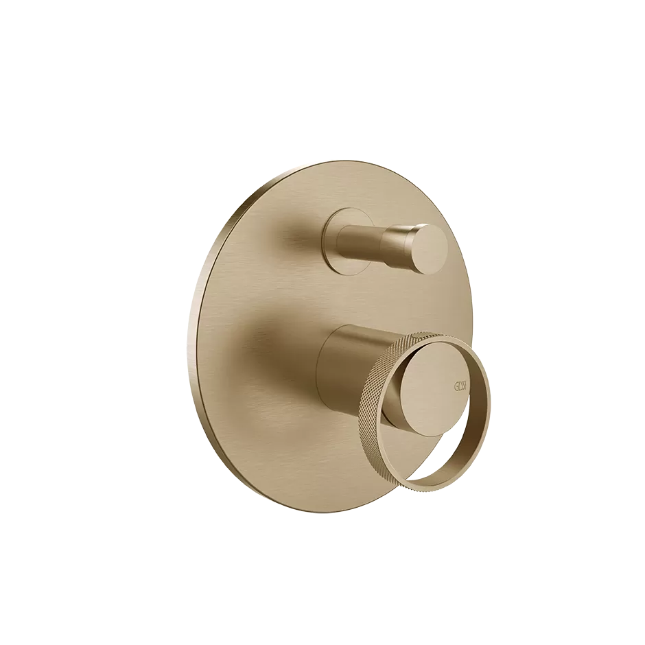 Смеситель для ванны/душа скрытого монтажа внешняя часть 2 потока ANELLO 726 Warm Bronze Br. PVD GESSI