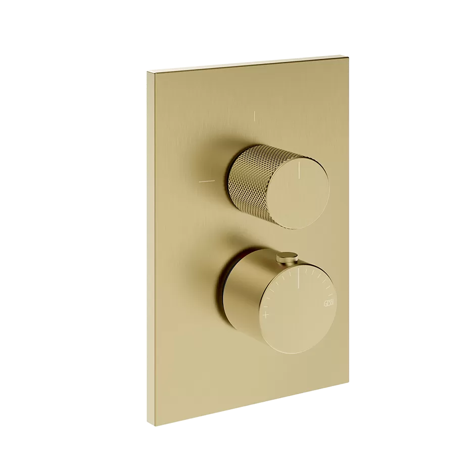 Внешняя часть термостатического смесителя на 3 выхода.