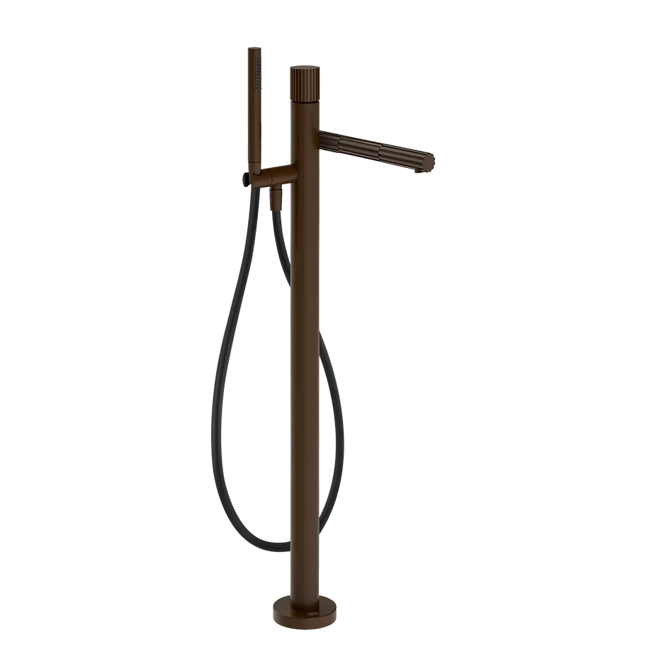Смеситель для ванны напольный с душевым набором GESSI INCASTRI 845 Dark Bronze