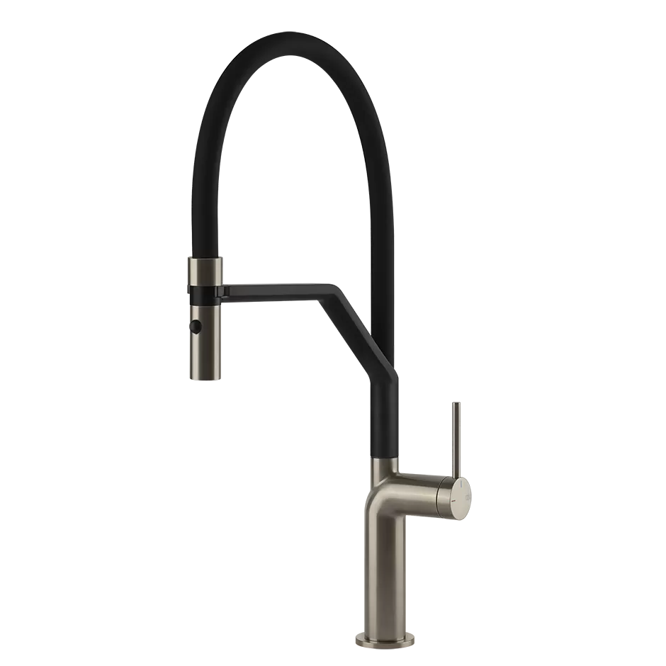 Смеситель для кухни гибкий излив STELO 149 Finox Brushed Nickel GESSI