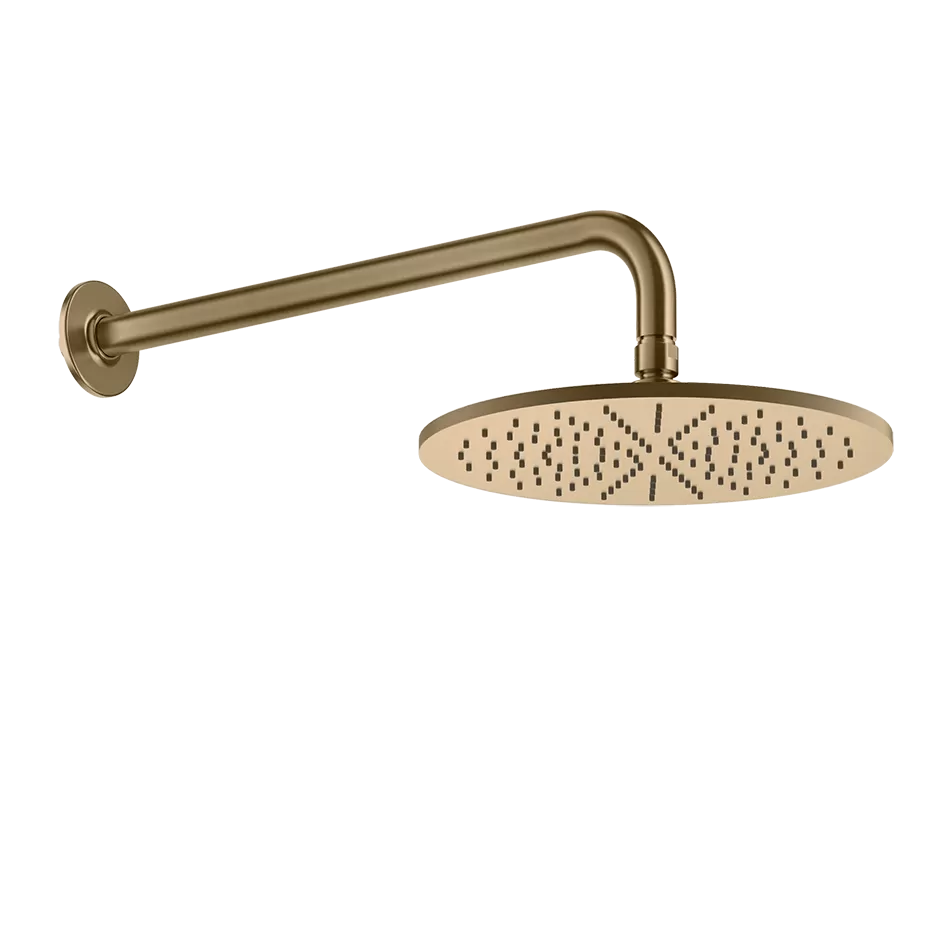 Верхний душ Ø301 настенный монтаж тропический ливень INCISO 726 Warm Bronze Br. PVD GESSI