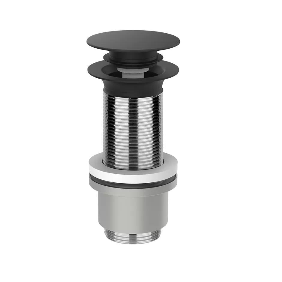 01433.299 Сливной патрубок для раковины 2-в-1 'Stop&Go': отвинчиваемый и заменяемый, всегда открытый механизм — все в одном корпусе.