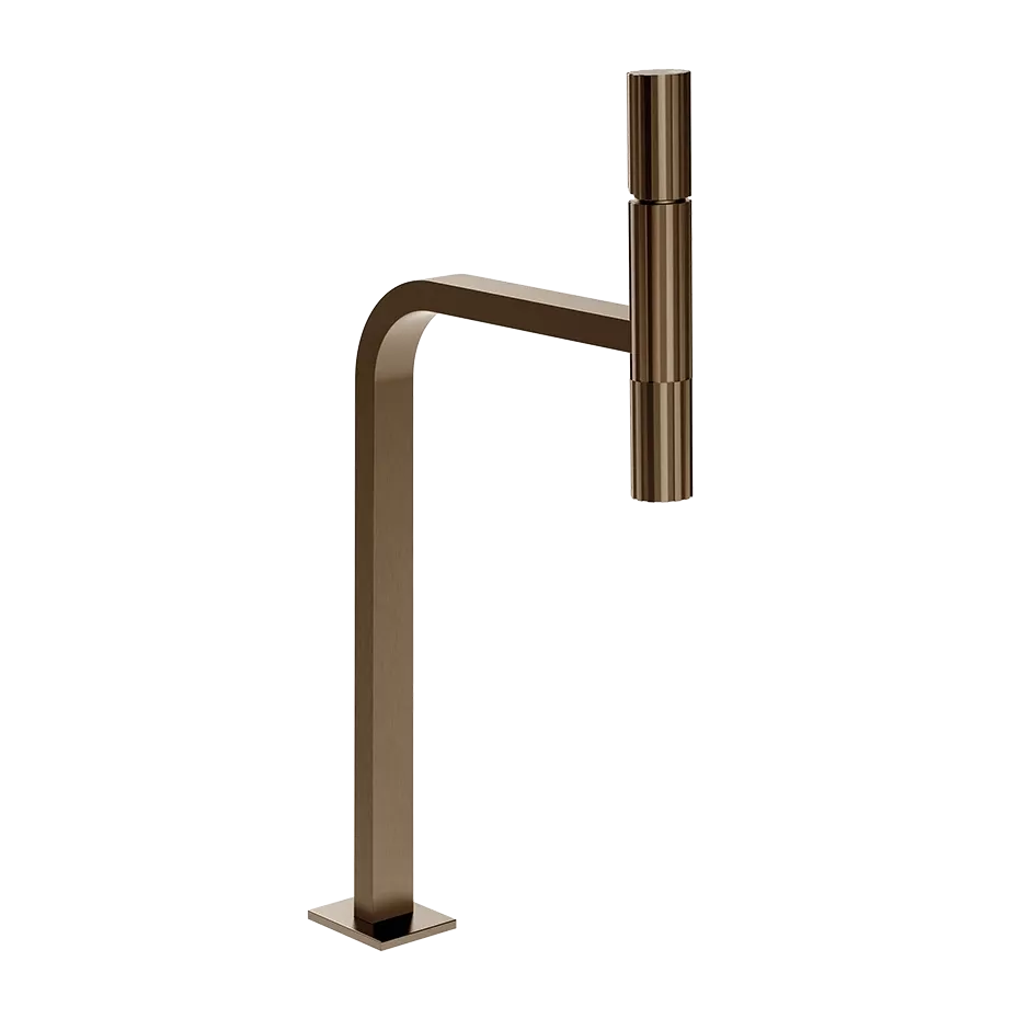 Смеситель для раковины высокий Sospeso GESSI INCASTRI 761 Brushed Coffee Bronze Pvd