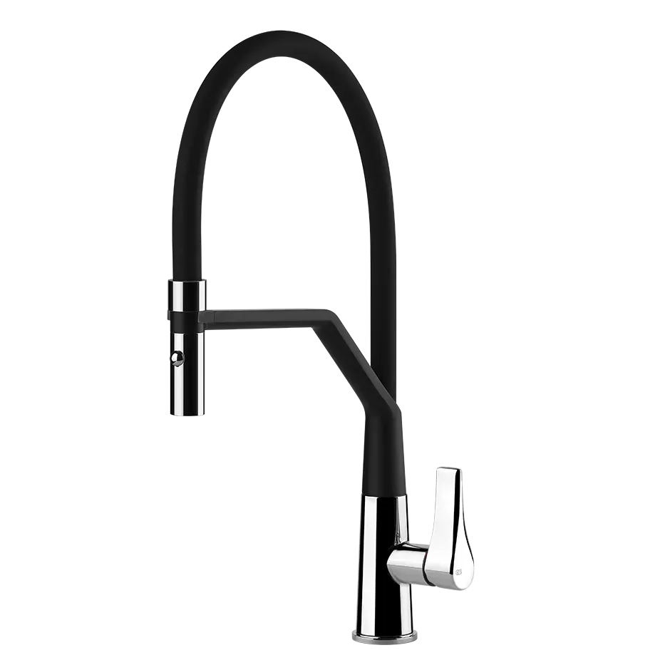 Смеситель для кухни гибкий излив PROTON 299 Black XL GESSI