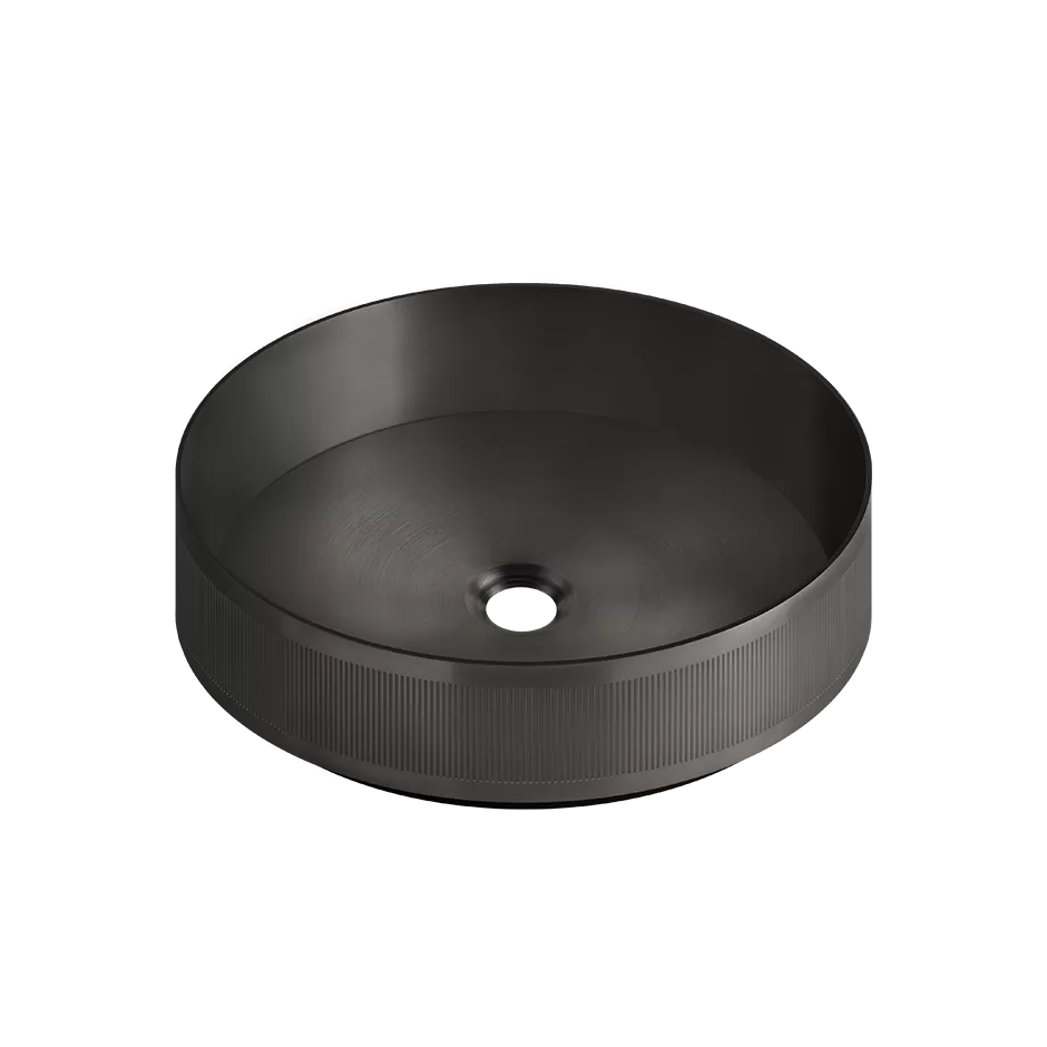 Накладная раковина Ø400mm из нержавеющей стали без слива-перелива RIGATO