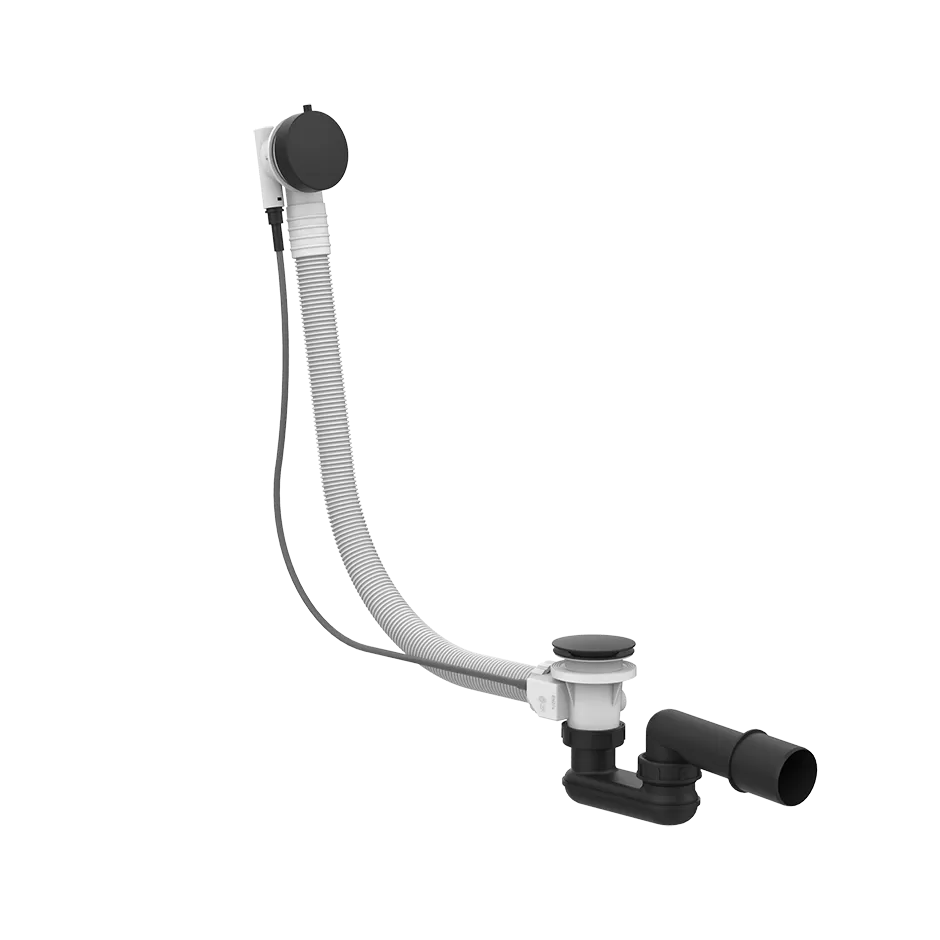 Слив-перелив для ванны полуавтоматический длина 70см 299 Black XL GESSI