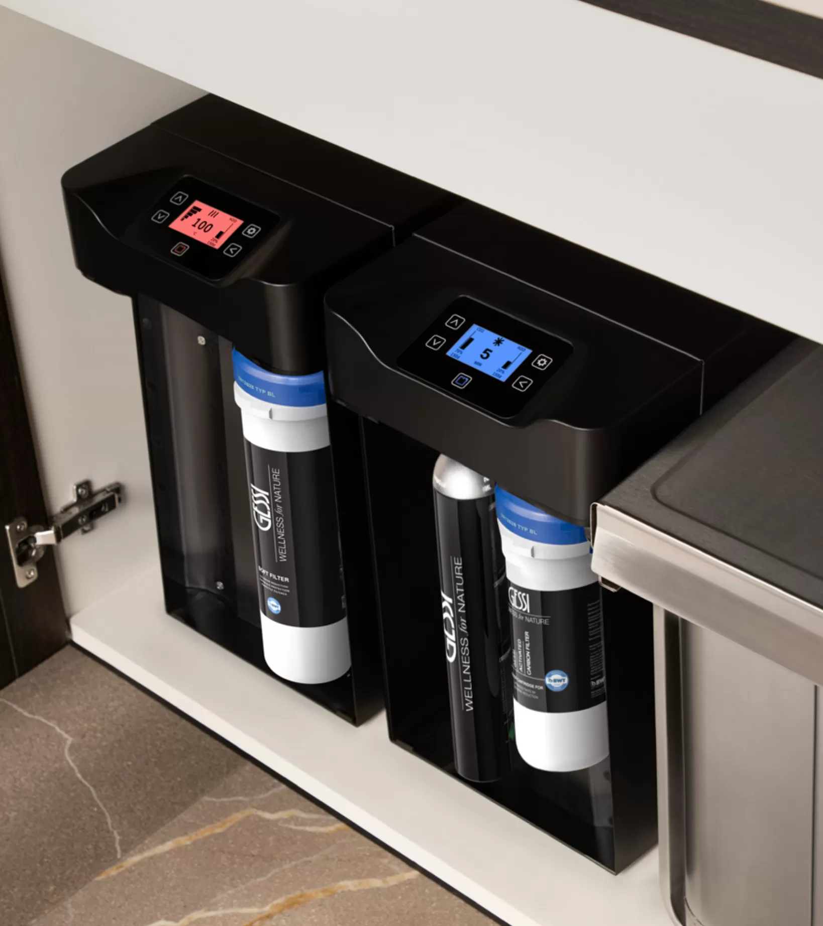 Блок для подготовки горячей воды gessi vita фильтр/проточный водонагреватель объем 4,7л/кипячение воды