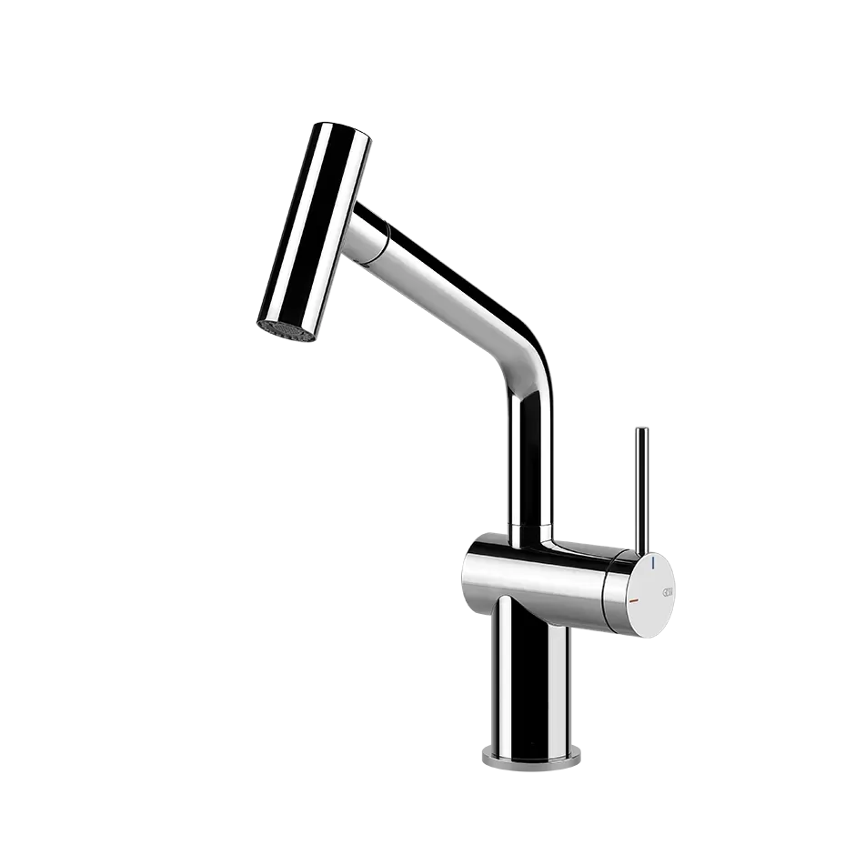 Смеситель для кухни вытяжной излив INEDITO 149 Finox Brushed Nickel GESSI