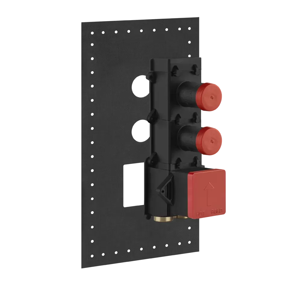 Встраиваемая часть для термостатического смесителя с 2 независимыми выходами высокой производительности