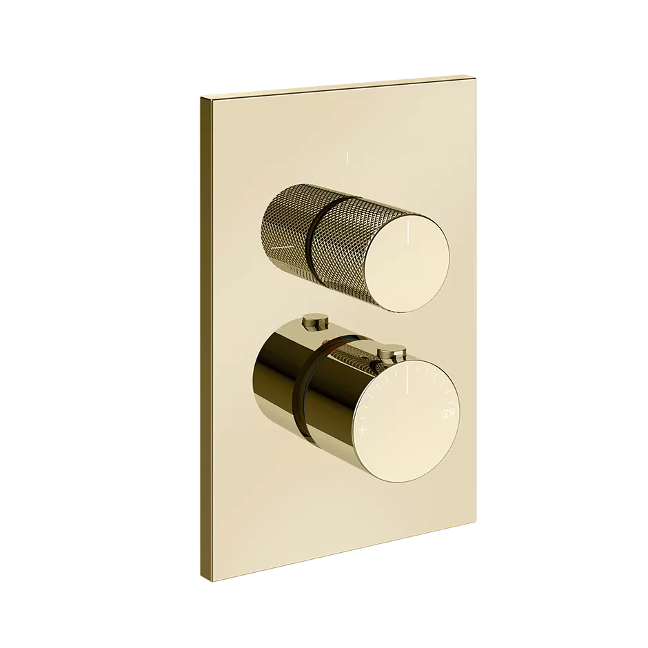 Внешняя часть термостатического смесителя на 2 выхода.