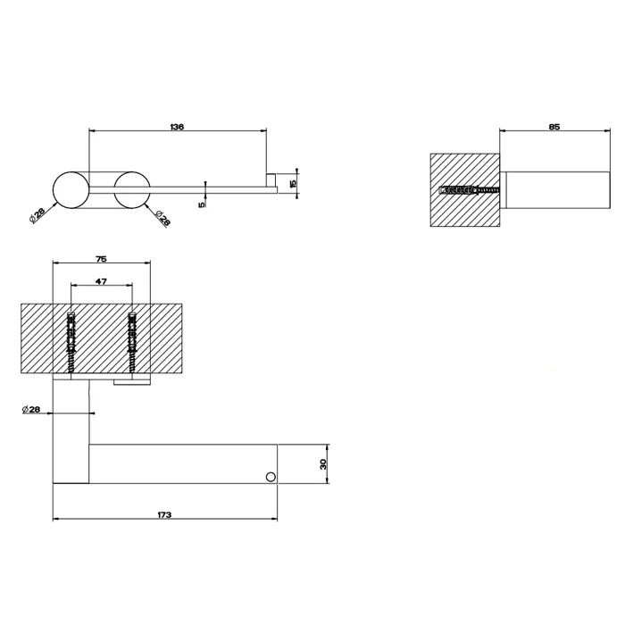 Настенный держатель для туалетной бумаги