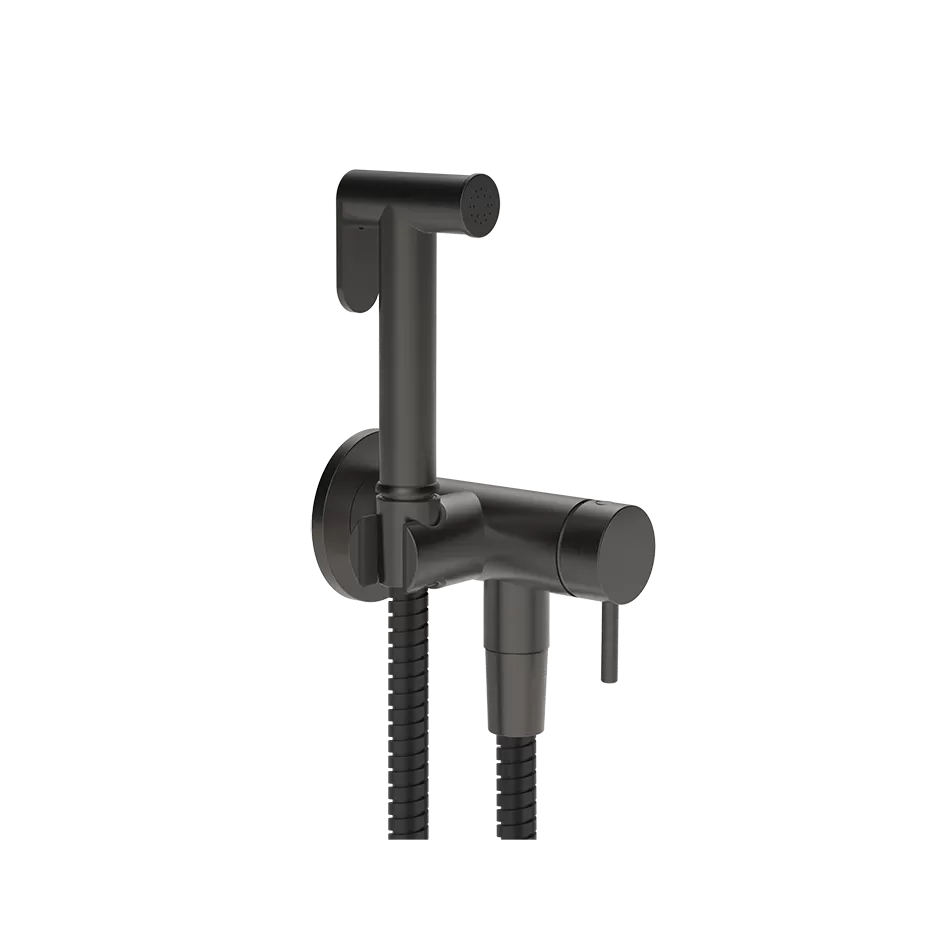 Гигиенический душ комплект со смесителем GESSI316 FLESSA 707 Black Metal Br. PVD GESSI
