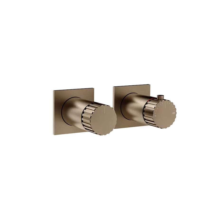Смеситель для душа термостатический скрытого монтажа 1 поток GESSI INCASTRI 761 Brushed Coffee Bronze Pvd