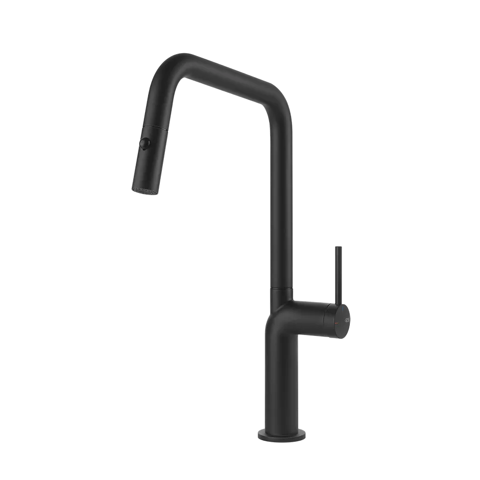 Смеситель для кухни вытяжной излив STELO 299 Black XL GESSI