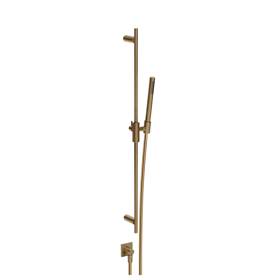 Душевой гарнитур со скрытым подключением шланг длиной 1,50 м. gessi incastri 791 deep bronze brushed pvd