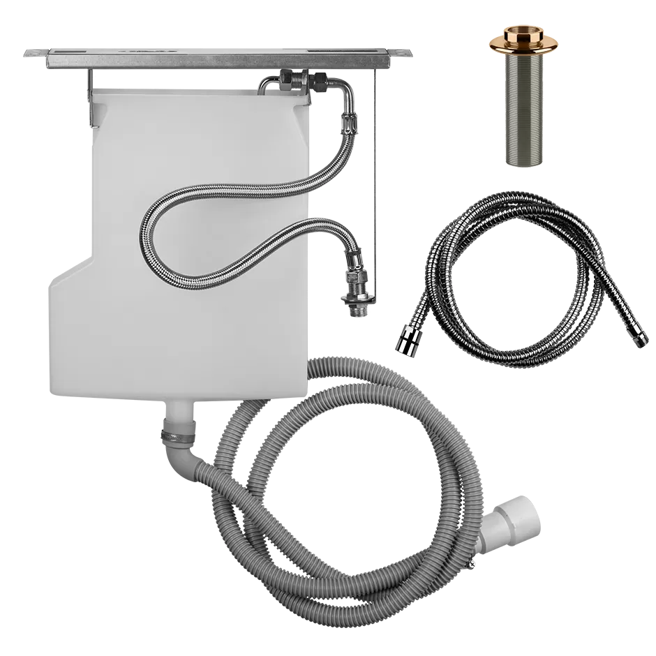 Система сбора воды для ручного гибкого душа, устанавливаемая под полочку