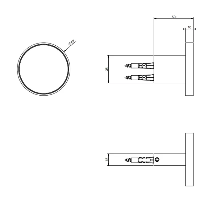 Крючок настенный вставка в комплекте, можно дополнительно комплектовать вставками арт.66600 или арт.66602 ORIGINI 031 Chrome GESSI