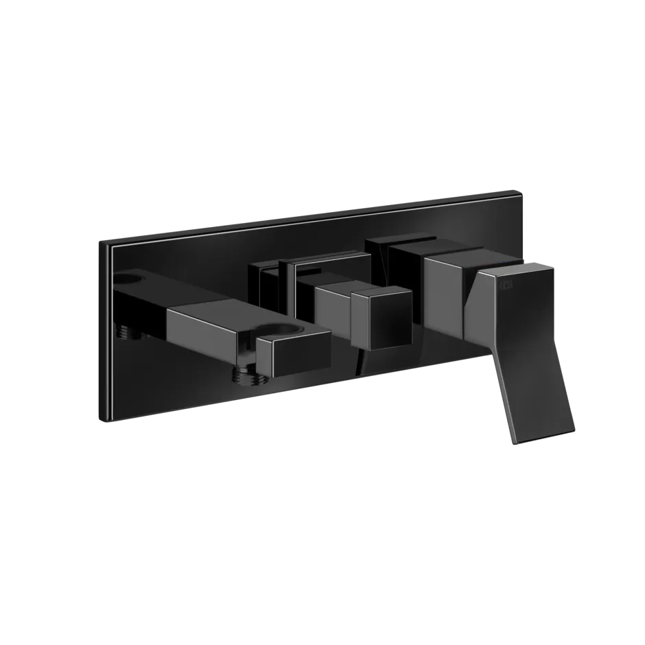 Смеситель для ванны/душа скрытого монтажа с душевым набором внешняя часть 2 потока RETTANGOLO K 706 Black Metal PVD GESSI