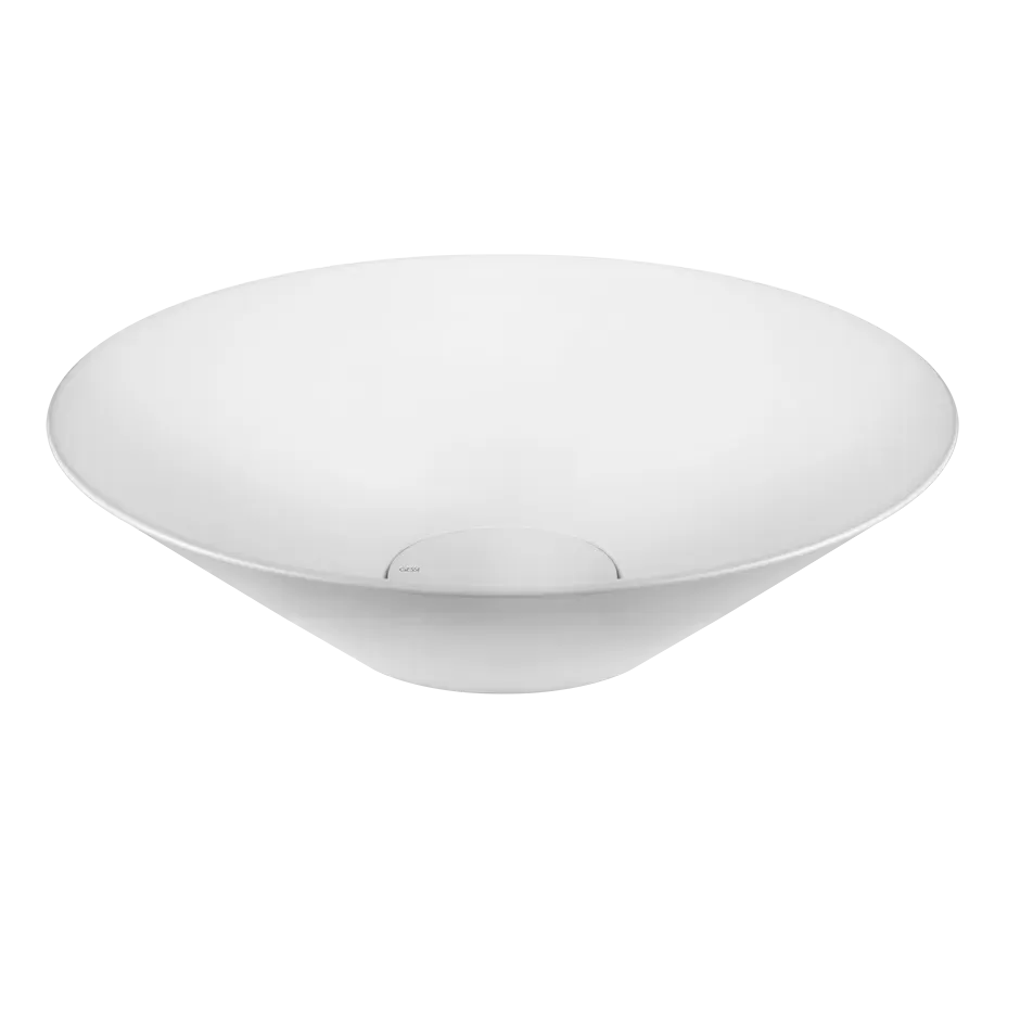 Раковина накладная без перелива. Cristalplant. Без отверстий под смеситель