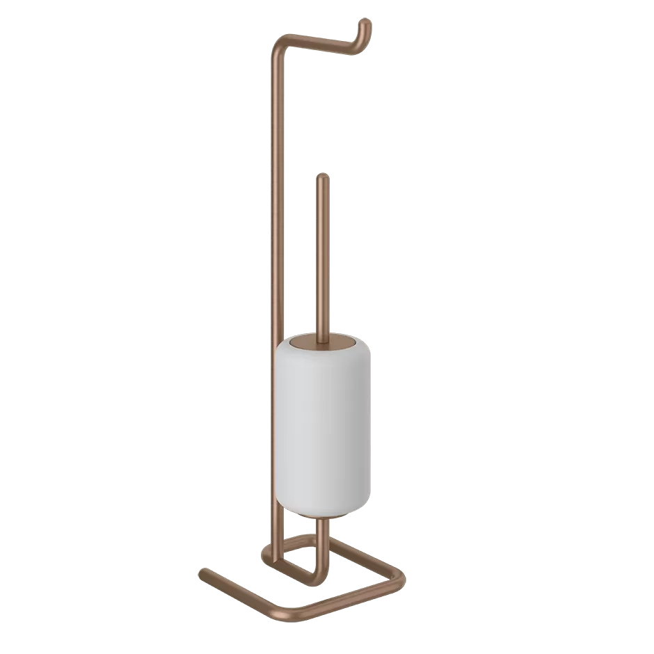38067.708 Белый напольный набор GRES с держателем для рулона бумаги и держателем для кистей.