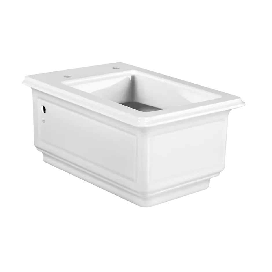 Подвесной керамический унитаз (6 л), сифон встроен. Петли плавного закрывания и сиденье не входят в комплект