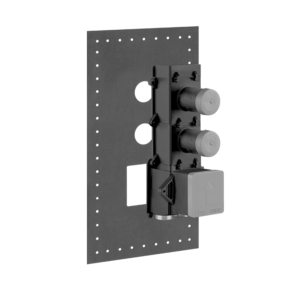 Встраиваемая часть для термостатического смесителя с 2 независимыми выходами высокой производительности