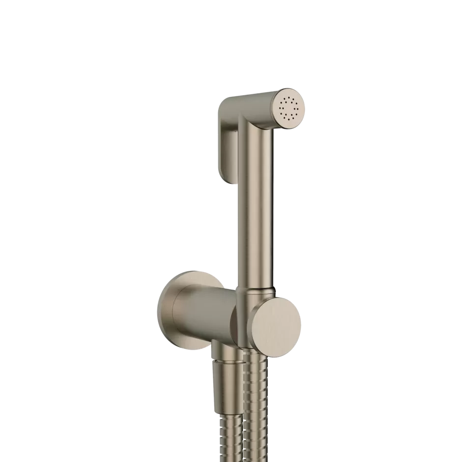 Гигиенический душ со шлангом держателем и скрытым подключением без смесителя 149 Finox Brushed Nickel GESSI