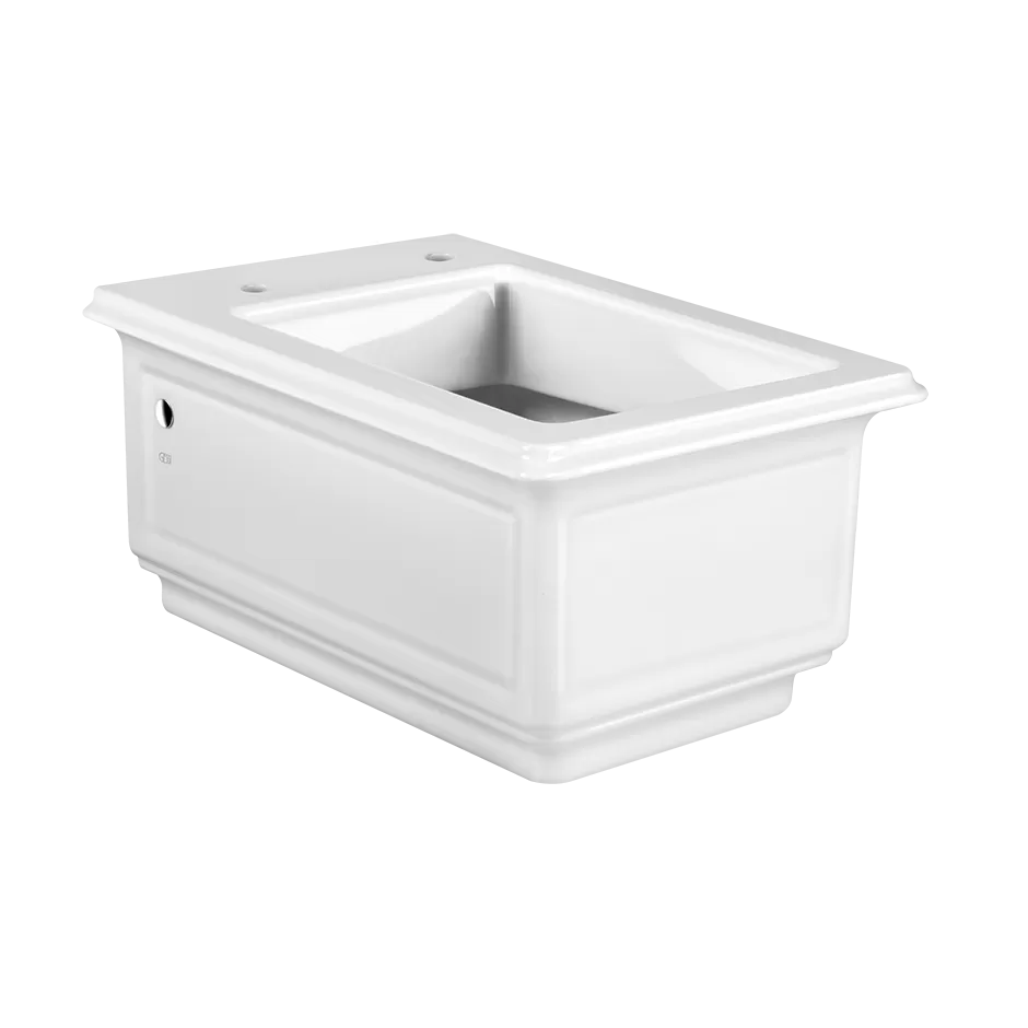 Подвесной керамический унитаз (6 л), сифон встроен. Петли плавного закрывания и сиденье не входят в комплект