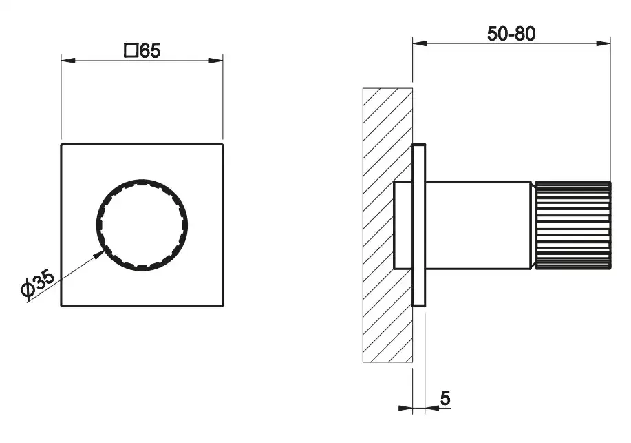 Смеситель скрытого монтажа на 1 поток GESSI INCASTRI 707 Black Metal Brushed