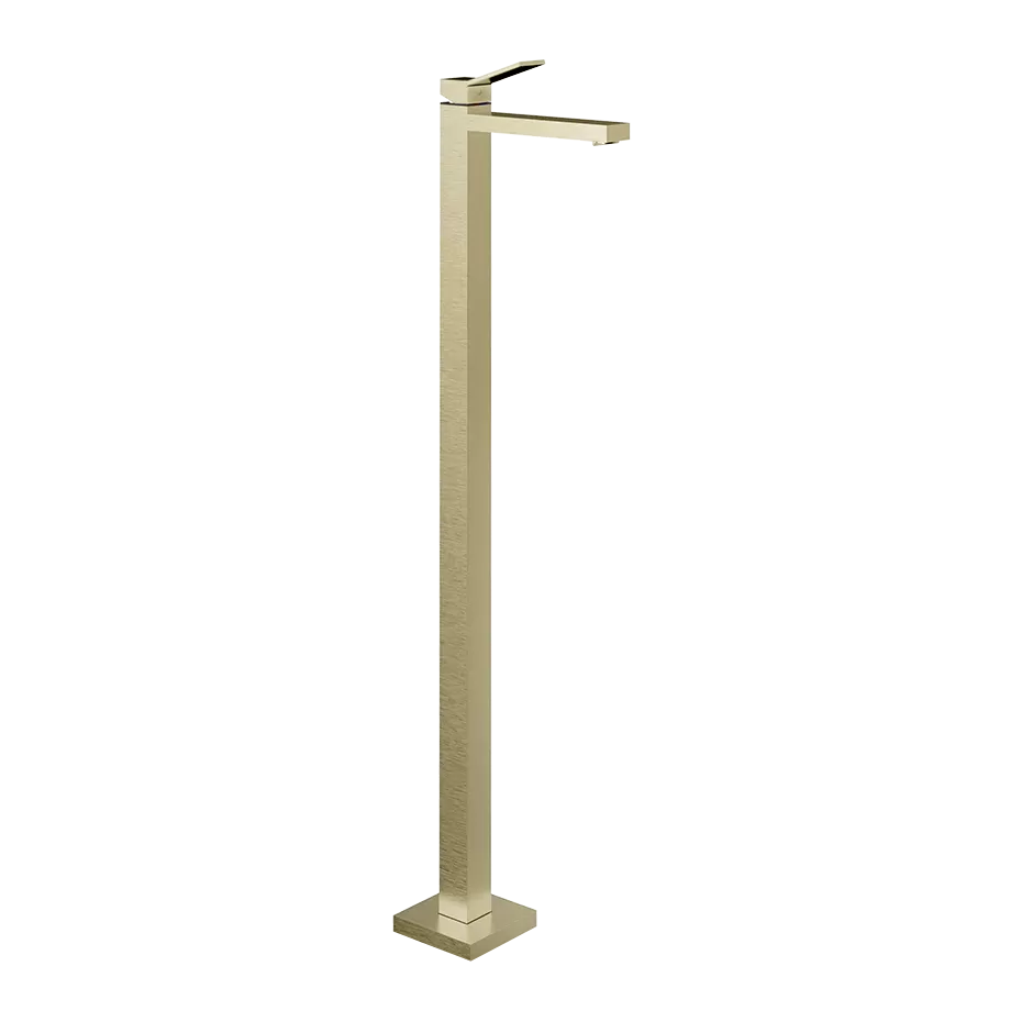 Смеситель для раковины напольный RETTANGOLO K 727 Brushed Brass PVD GESSI