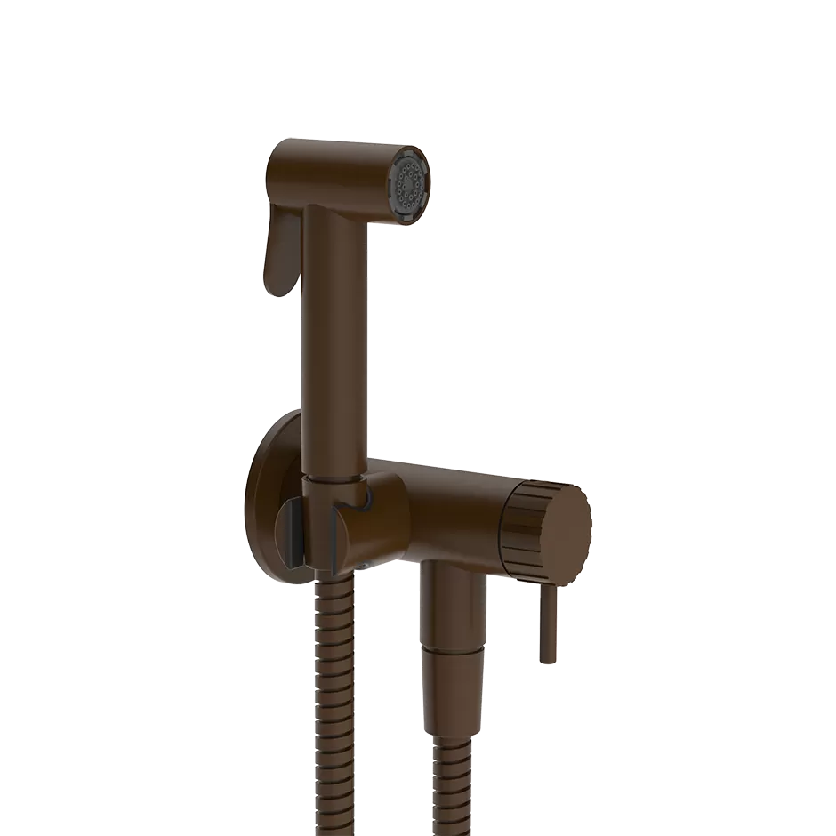 Гигиенический душ со смесителем и предохранительным клапаном gessi incastri 845 dark bronze