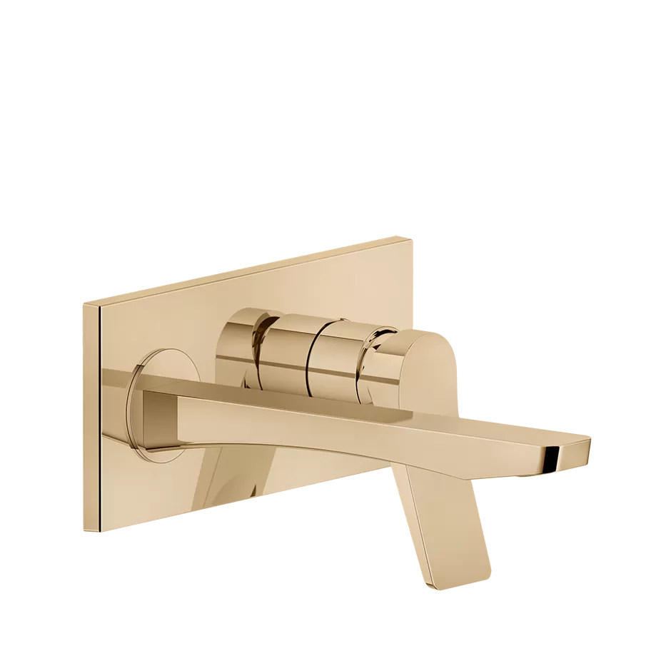 Смеситель для раковины настенный скрытого монтажа с средним изливом RILIEVO 735 Warm Bronze PVD GESSI