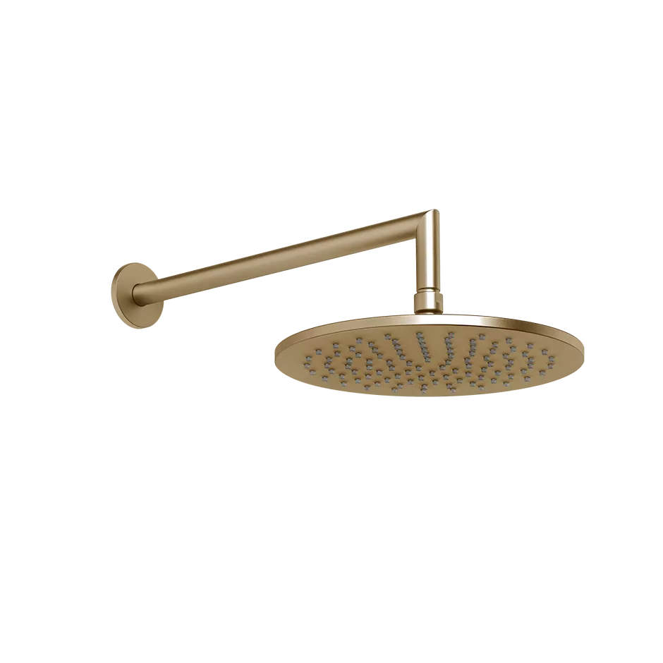 Верхний душ Ø250 настенный монтаж тропический ливень ANELLO 726 Warm Bronze Br. PVD GESSI