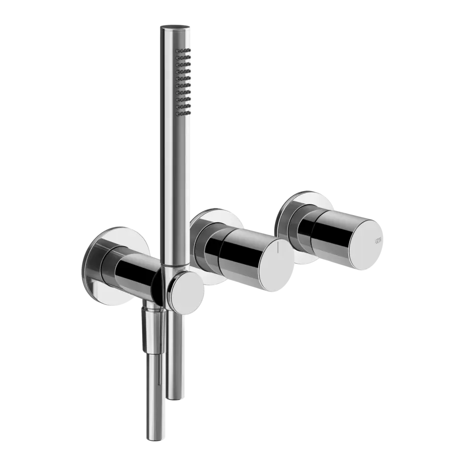 Смеситель для ванны/душа скрытого монтажа с душевым набором внешняя часть 2 потока HABITO UNITO 031 Chrome GESSI