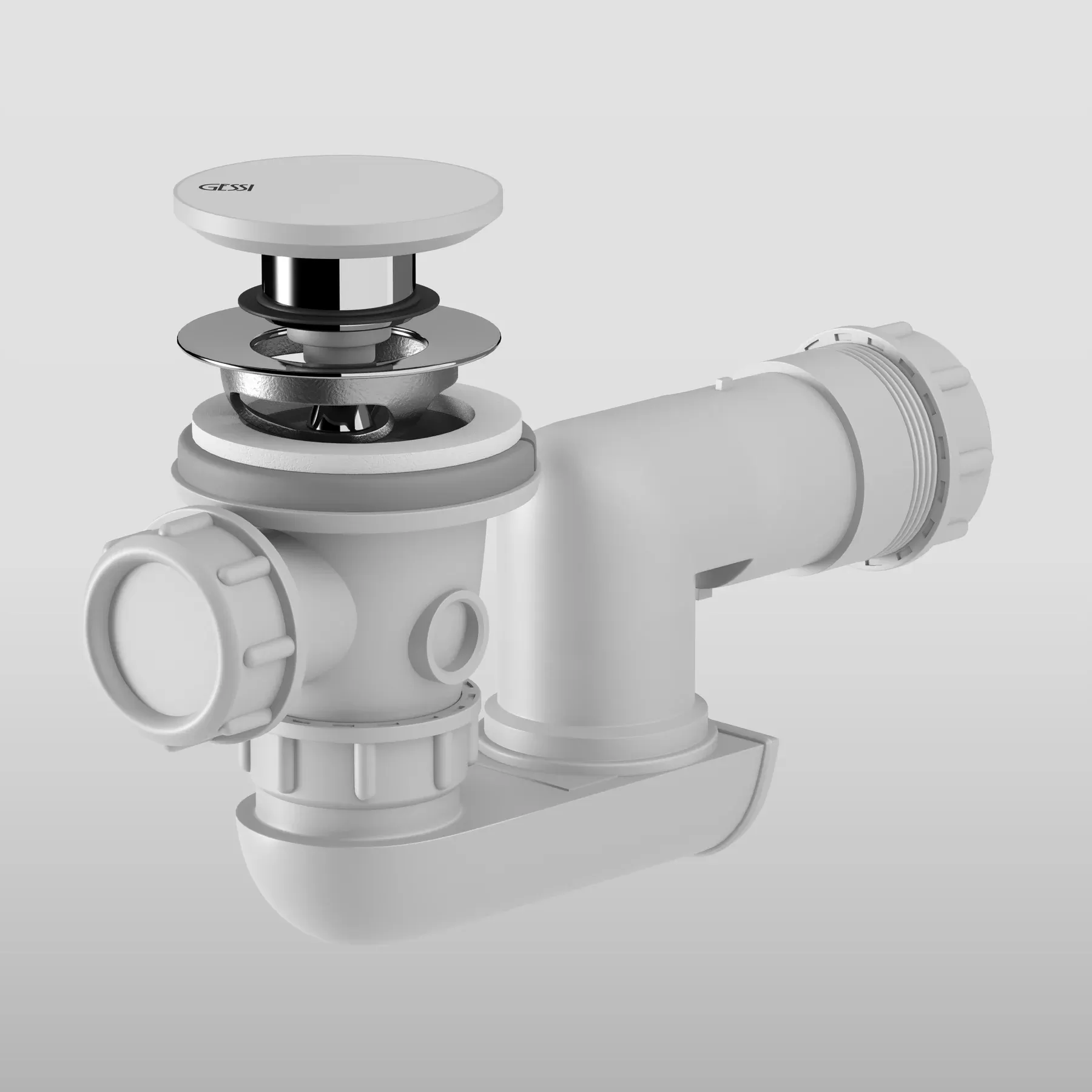 Сифон для ванны Cristalplant с донным клапаном Stop&Go 031 Chrome GESSI