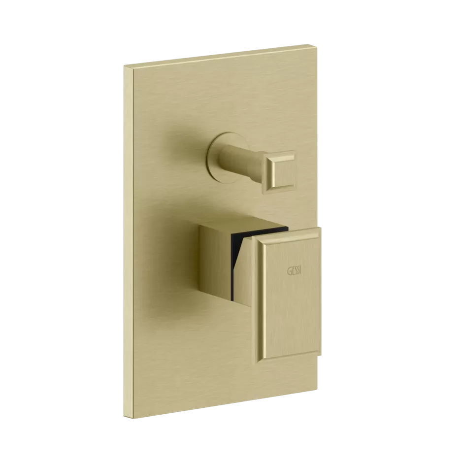 Смеситель для ванны/душа скрытого монтажа внешняя часть 2 потока ELEGANZA 727 Brushed Brass PVD GESSI