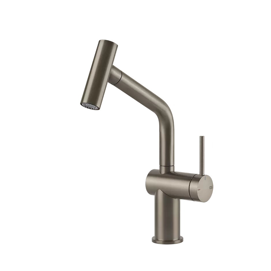 Смеситель для кухни вытяжной излив INEDITO 149 Finox Brushed Nickel GESSI
