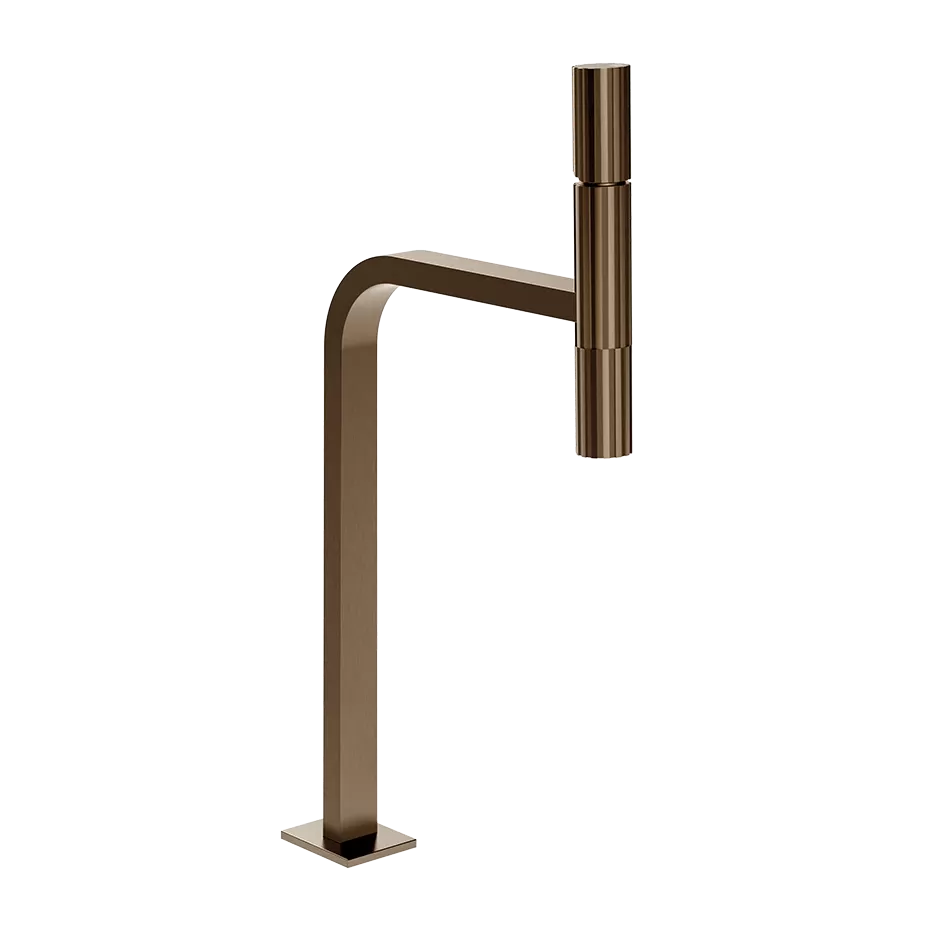 Смеситель для раковины высокий Sospeso GESSI INCASTRI 761 Brushed Coffee Bronze Pvd