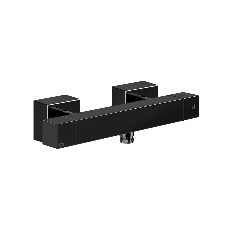 Смеситель для душа настенный термостатический RETTANGOLO K 707 Black Metal Brushed PVD GESSI