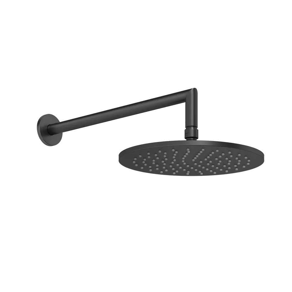 Верхний душ Ø250 настенный монтаж тропический ливень ANELLO 299 Black XL GESSI