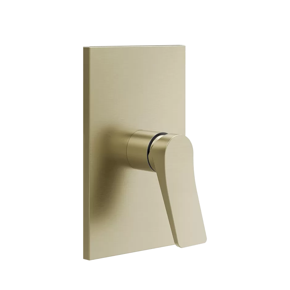 Смеситель для душа скрытого монтажа внешняя часть 1 поток RILIEVO 727 Brushed Brass PVD GESSI