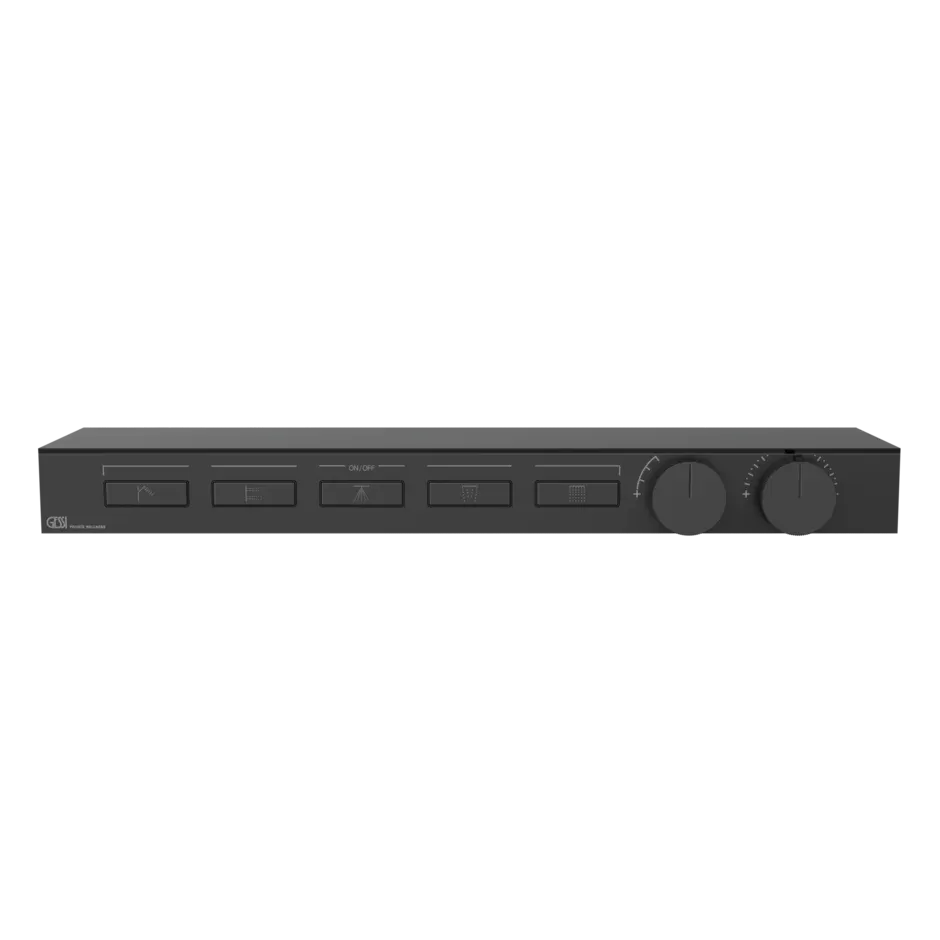 Смеситель для ванны/душа термостатический скрытого монтажа внешняя часть 5 потоков HI-FI SHELF 299 Black XL GESSI