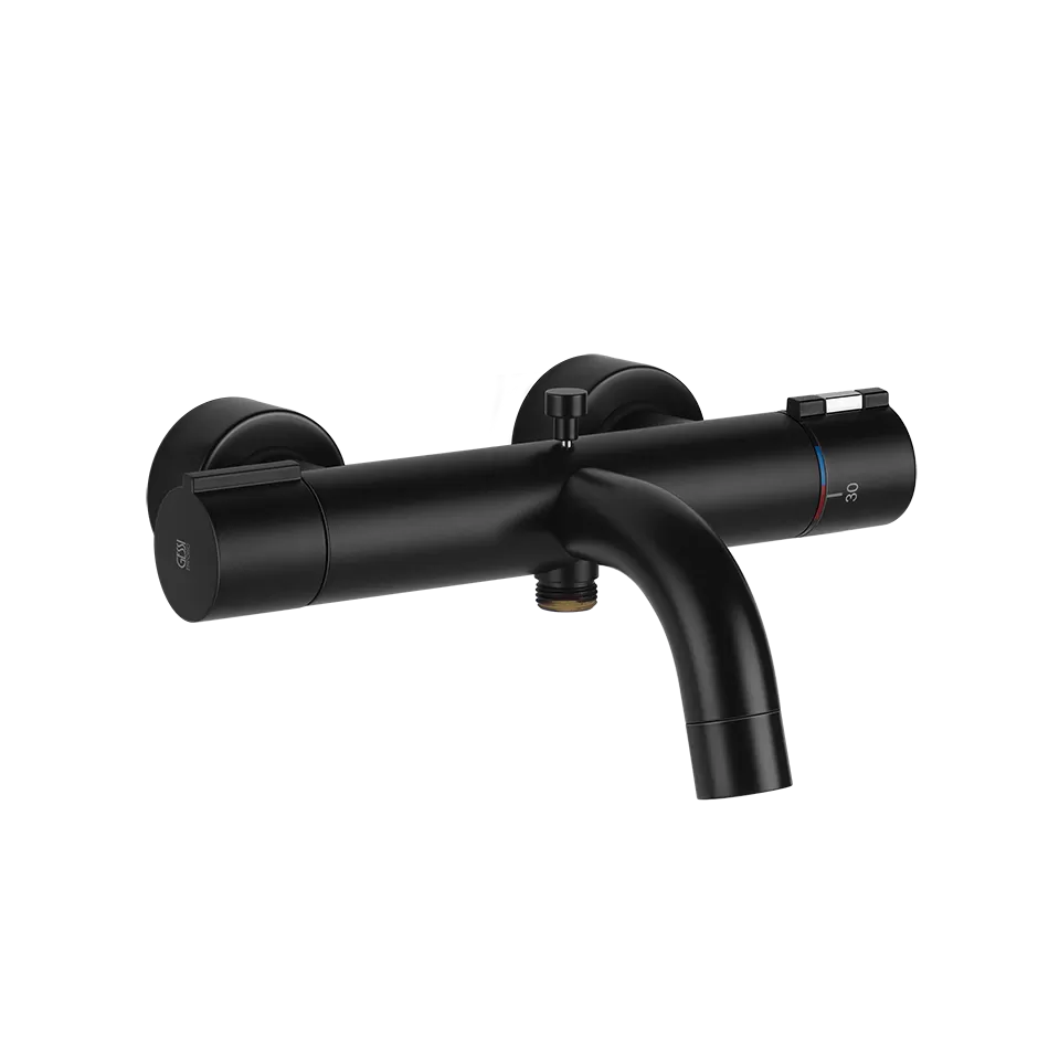 Смеситель для ванны настенный термостатический EMPORIO VIA TORTONA 299 Black XL GESSI