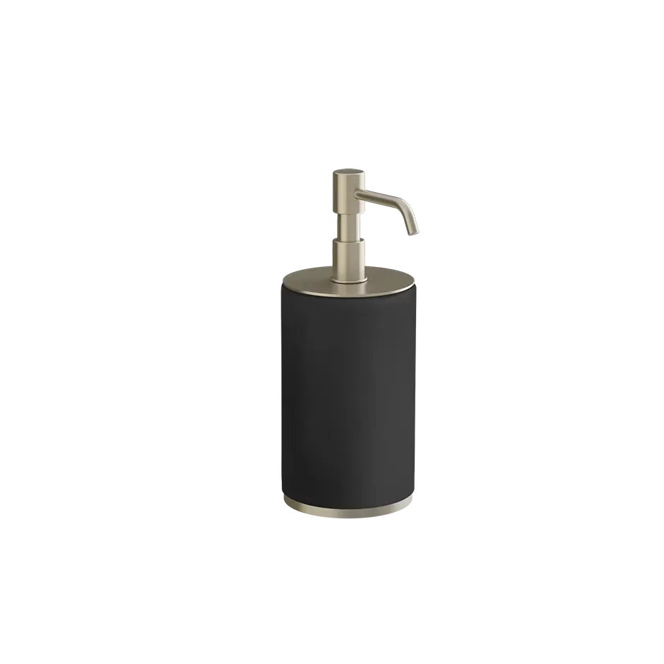 Дозатор для жидкого мыла настольный черное стекло ORIGINI 727 Brushed Brass PVD GESSI