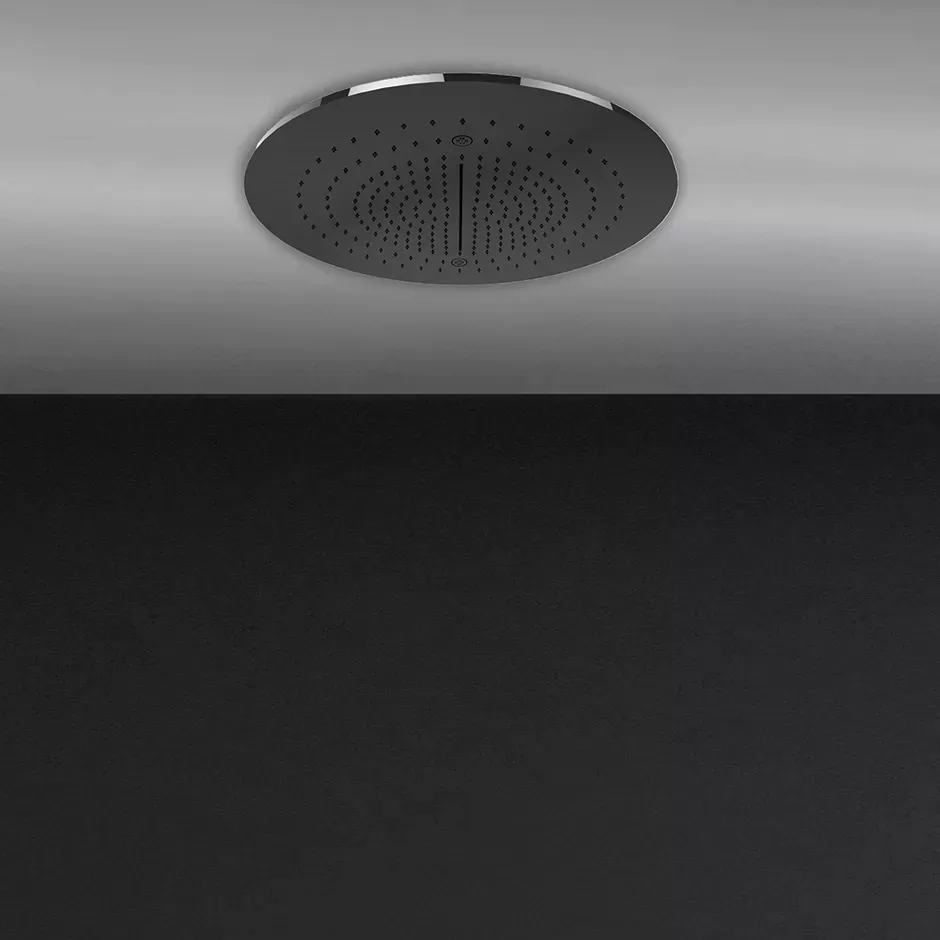 Встраиваемая в потолок душевая система Ø500. ТРОПИЧЕСКИЙ ЛИВЕНЬ.ВОДОПАД.РАСПЫЛЕНИЕ. Доукомплектовать накладной панелью